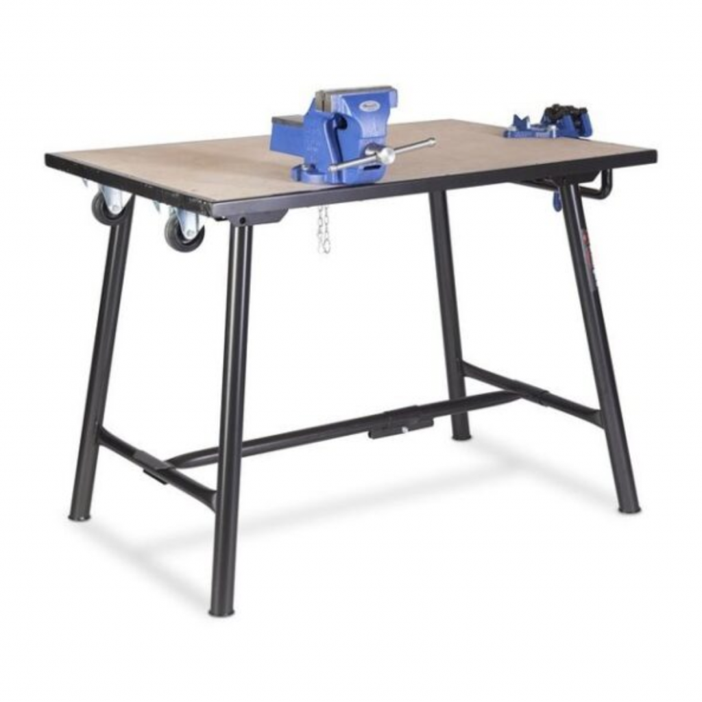 Work Bench c/w 6" Engineers Vice and 4" Chain Vice THX The Hire